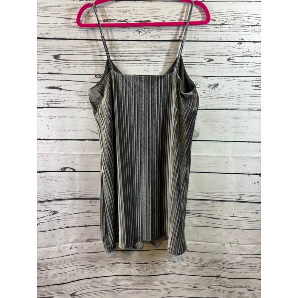 Women's JACK by BB DAKOTA Gray Black Striped Camisole L - Picture 5 of 5